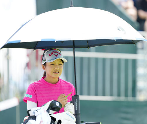 10番に臨むアマチュアの萩生田（撮影・江口和貴）