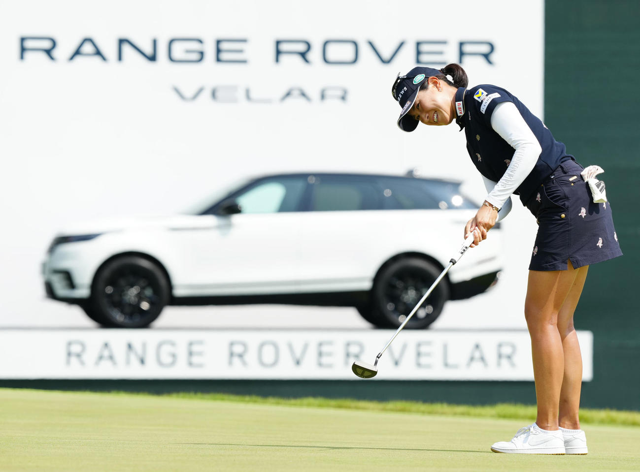 18番、パットを放った木戸（撮影・江口和貴）