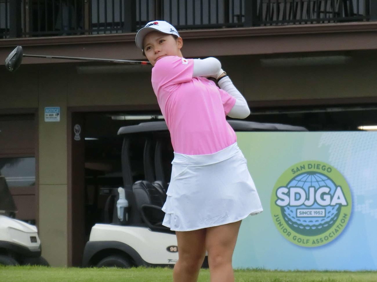 15－18歳の部女子初日2位の仁科優花（C）IJGA