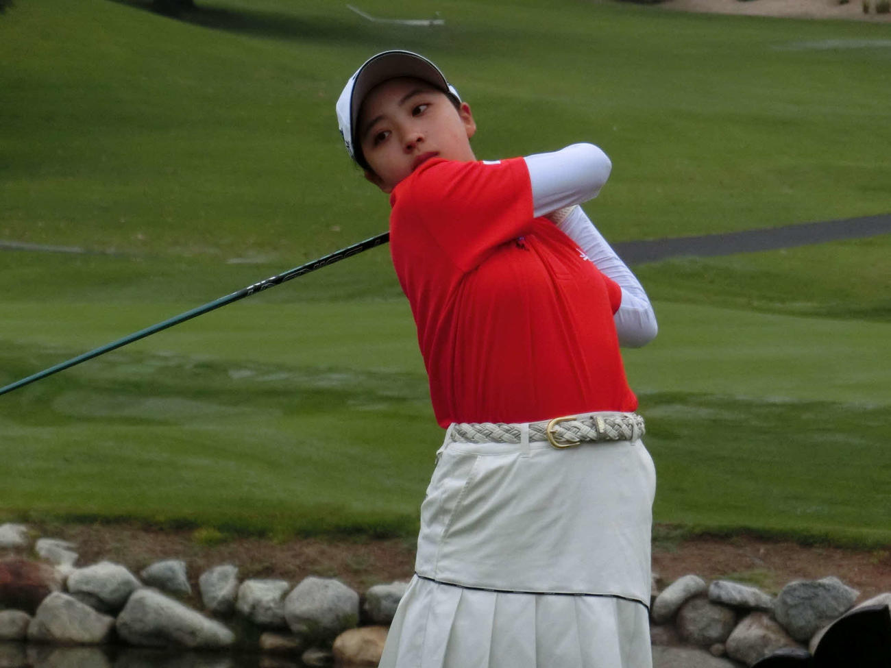13－14歳の部女子初日2位の岩永梨花（C）IJGA