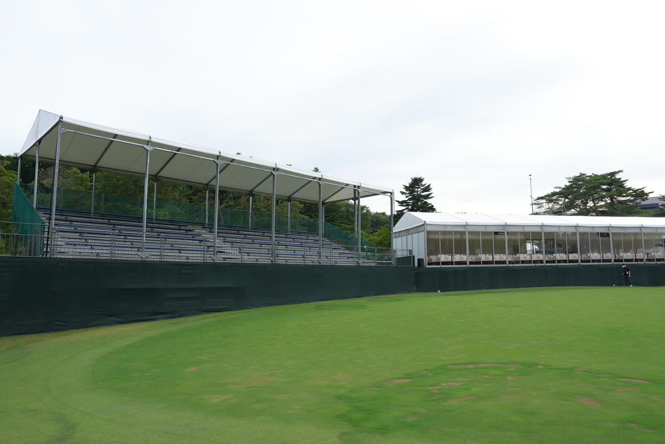 無観客で大会が開催される仙台クラシックGC（撮影・足立雅史）