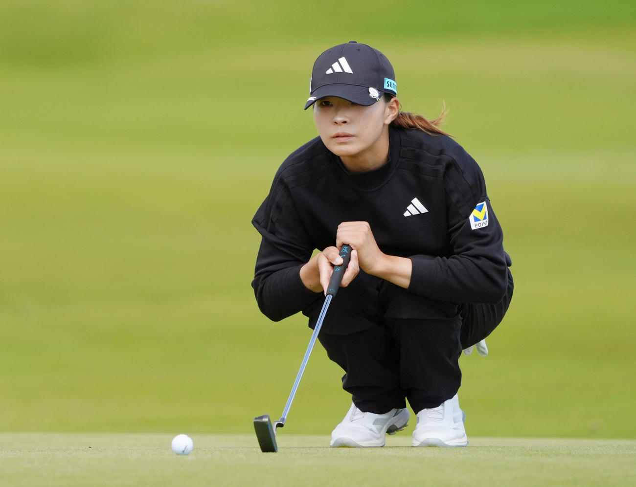最終ラウンド、通算1オーバーで50位だった渋野日向子＝ダンドナルド・リンクス（共同）