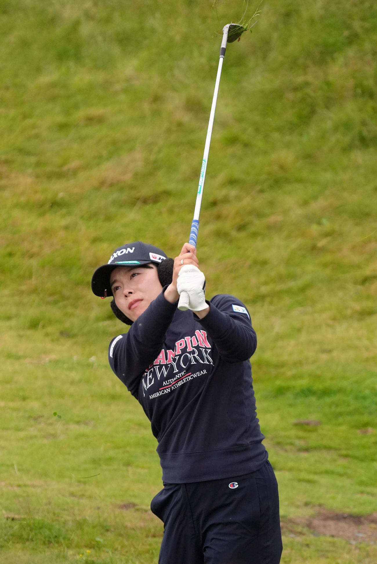 最終ラウンド、通算4アンダーで28位の勝みなみ＝ダンドナルド・リンクス（共同）