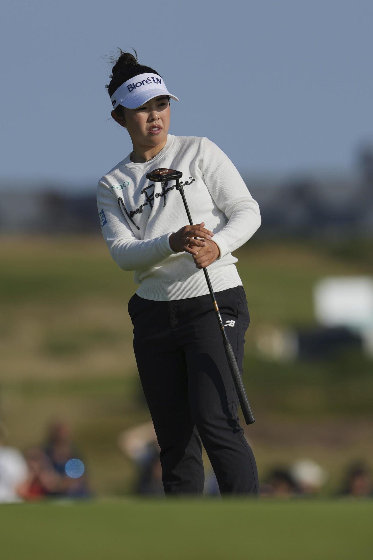 16番でボギーを叩いた山下美夢有（AP）