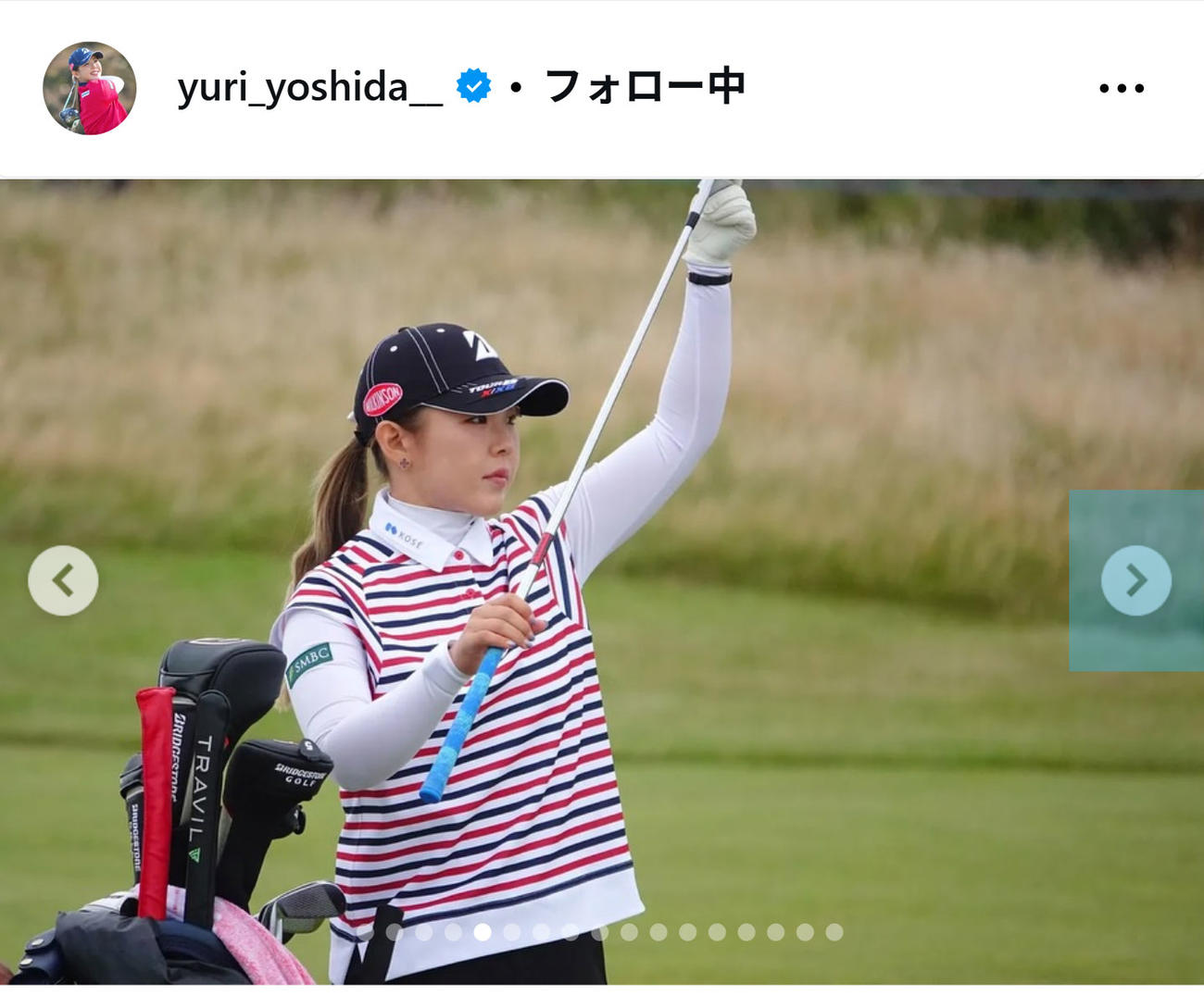 吉田優利のインスタグラムから