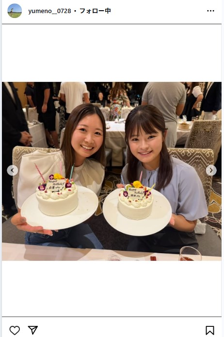 政田夢乃のインスタグラムから