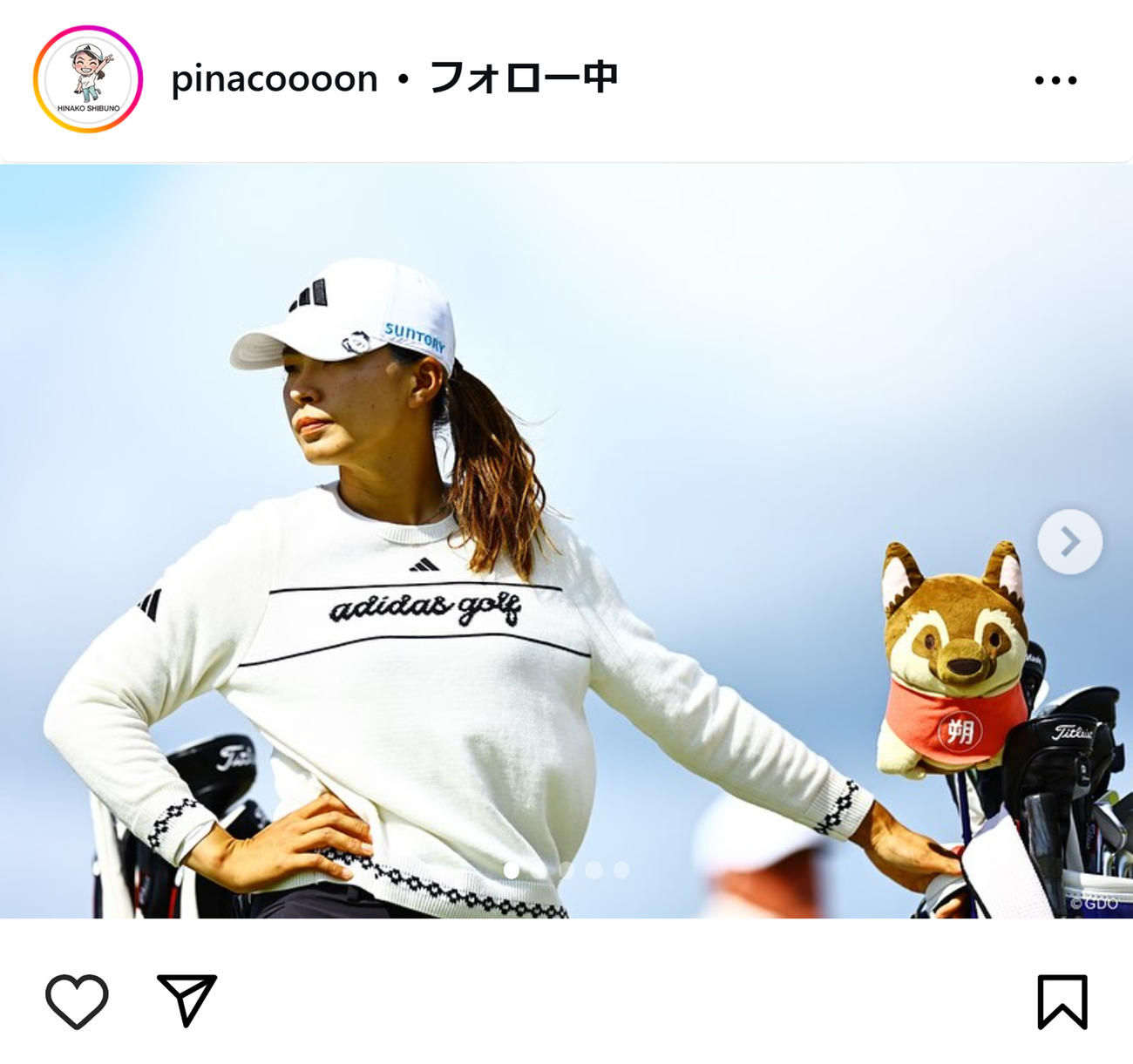 渋野日向子のインスタグラムから