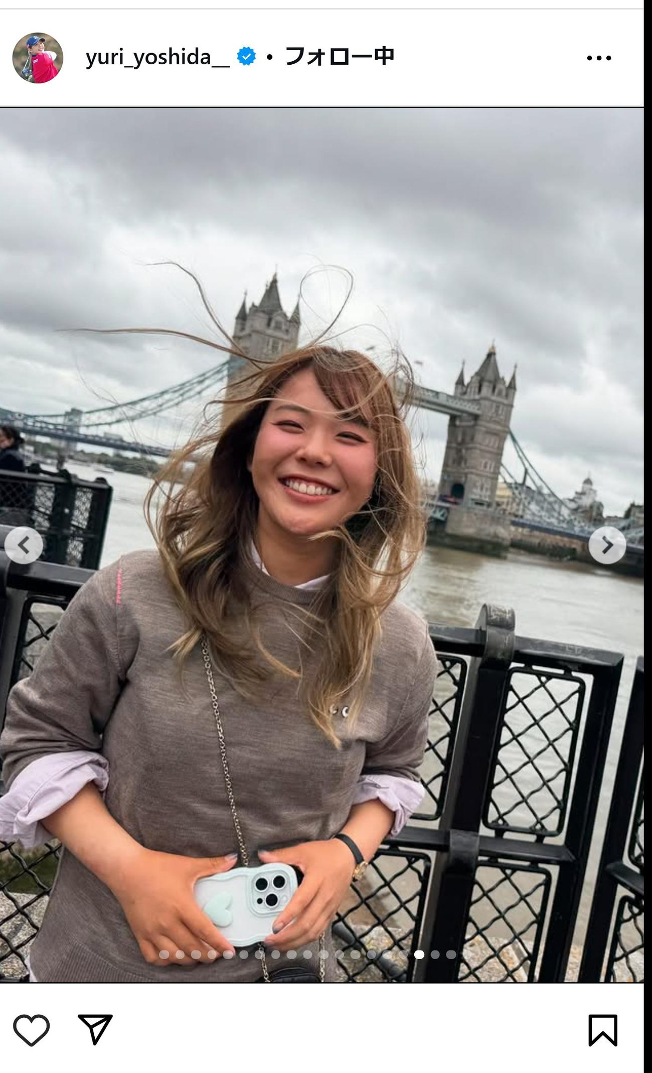 吉田優利のインスタグラムから