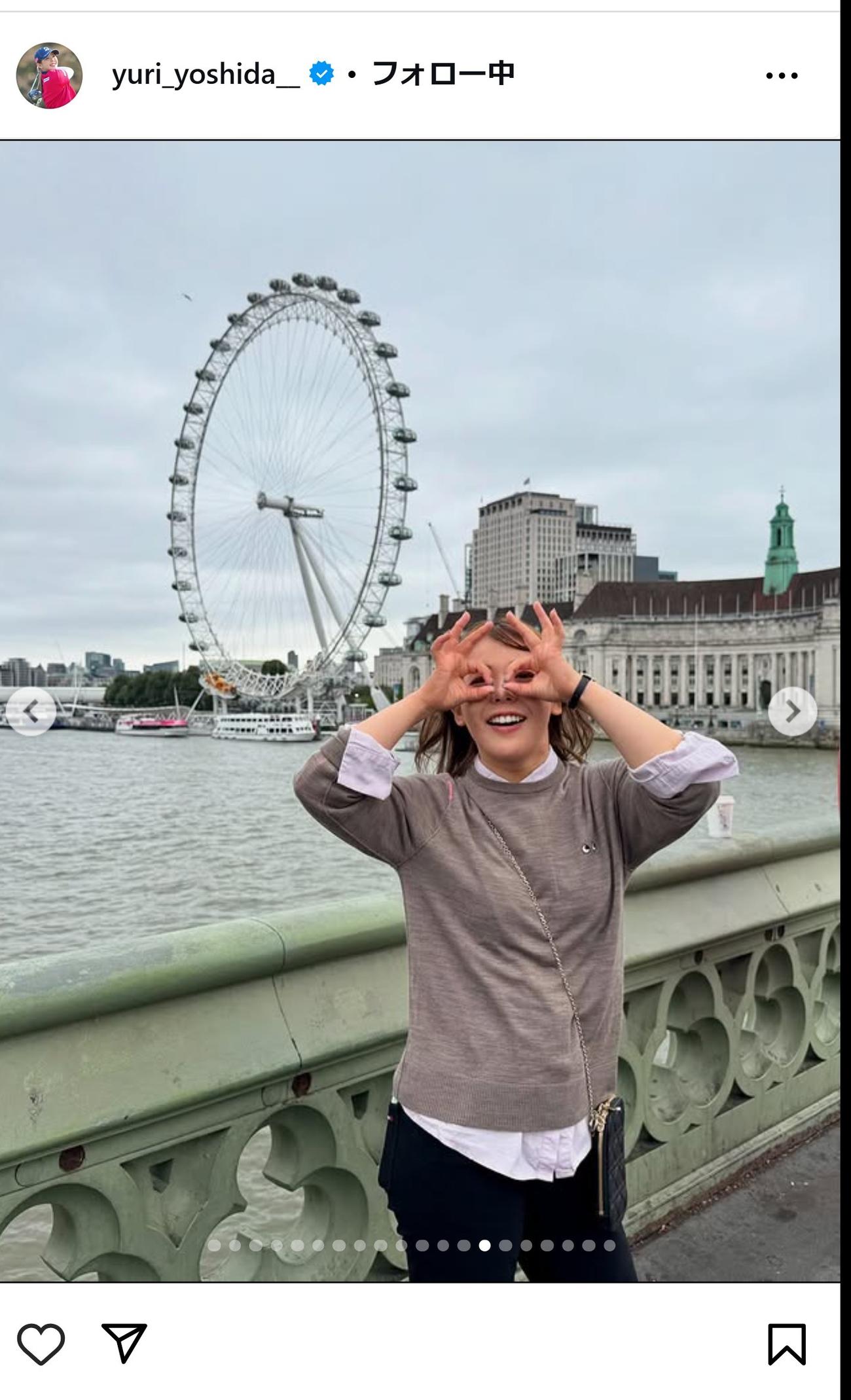 吉田優利のインスタグラムから