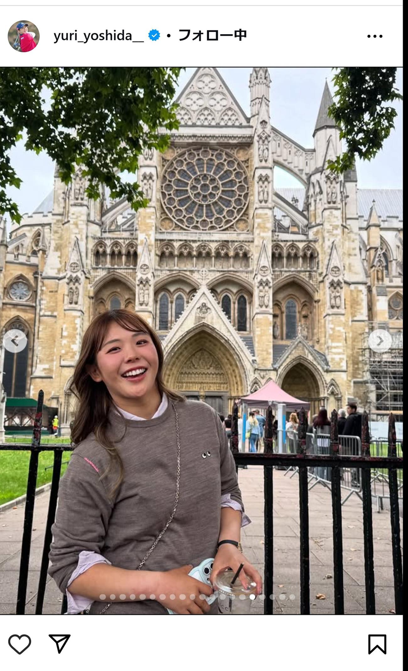 吉田優利のインスタグラムから