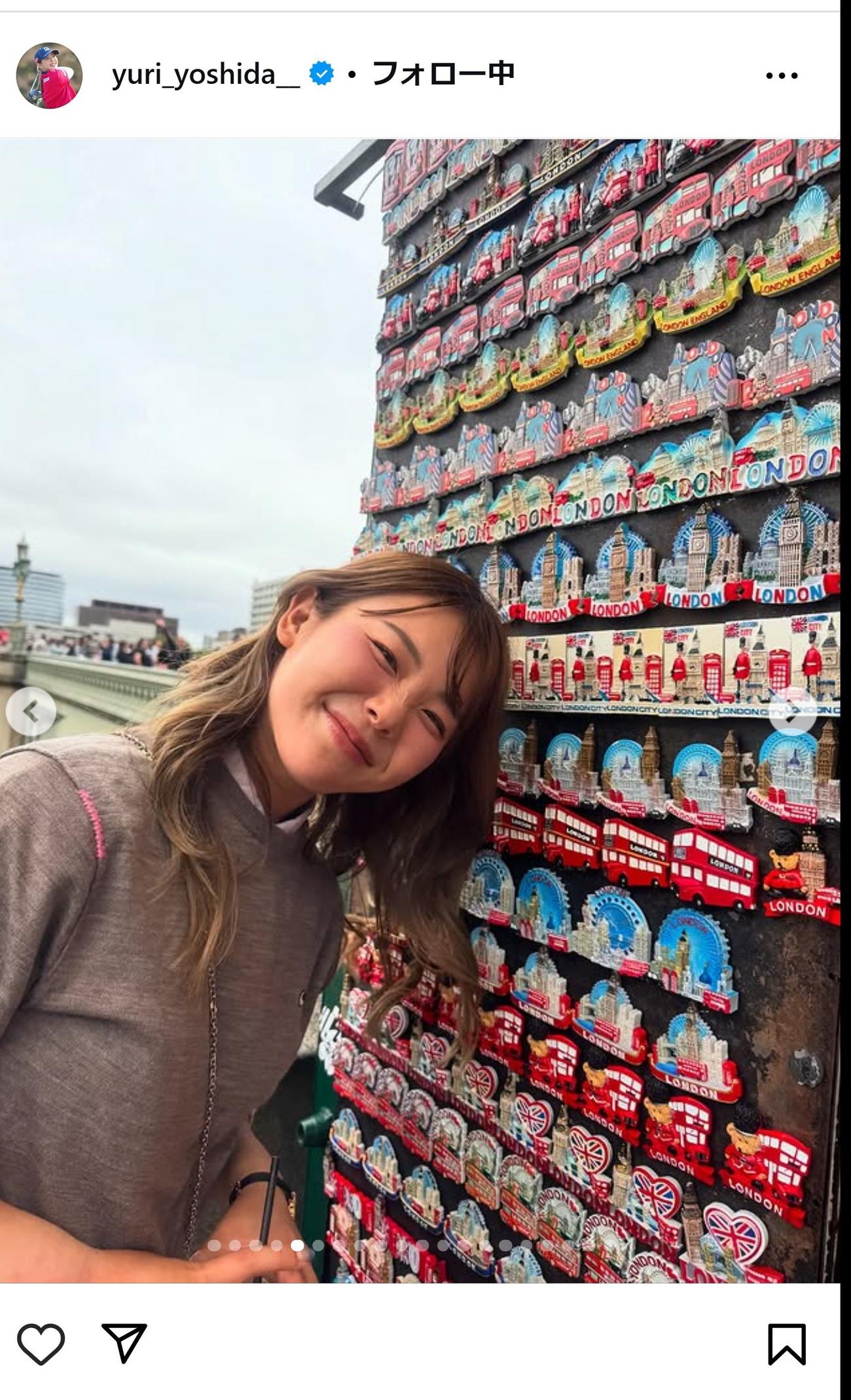 吉田優利のインスタグラムから
