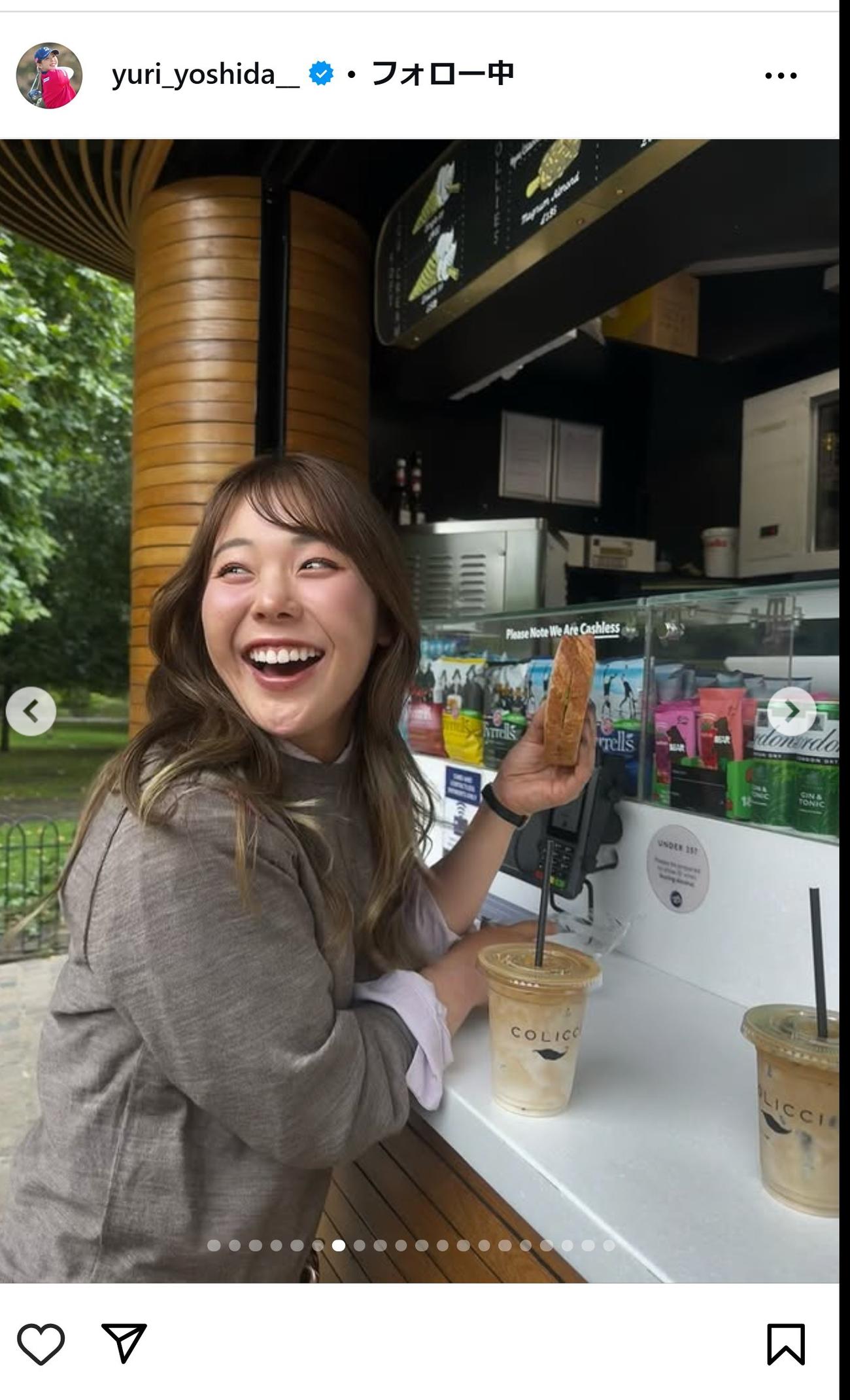 吉田優利のインスタグラムから