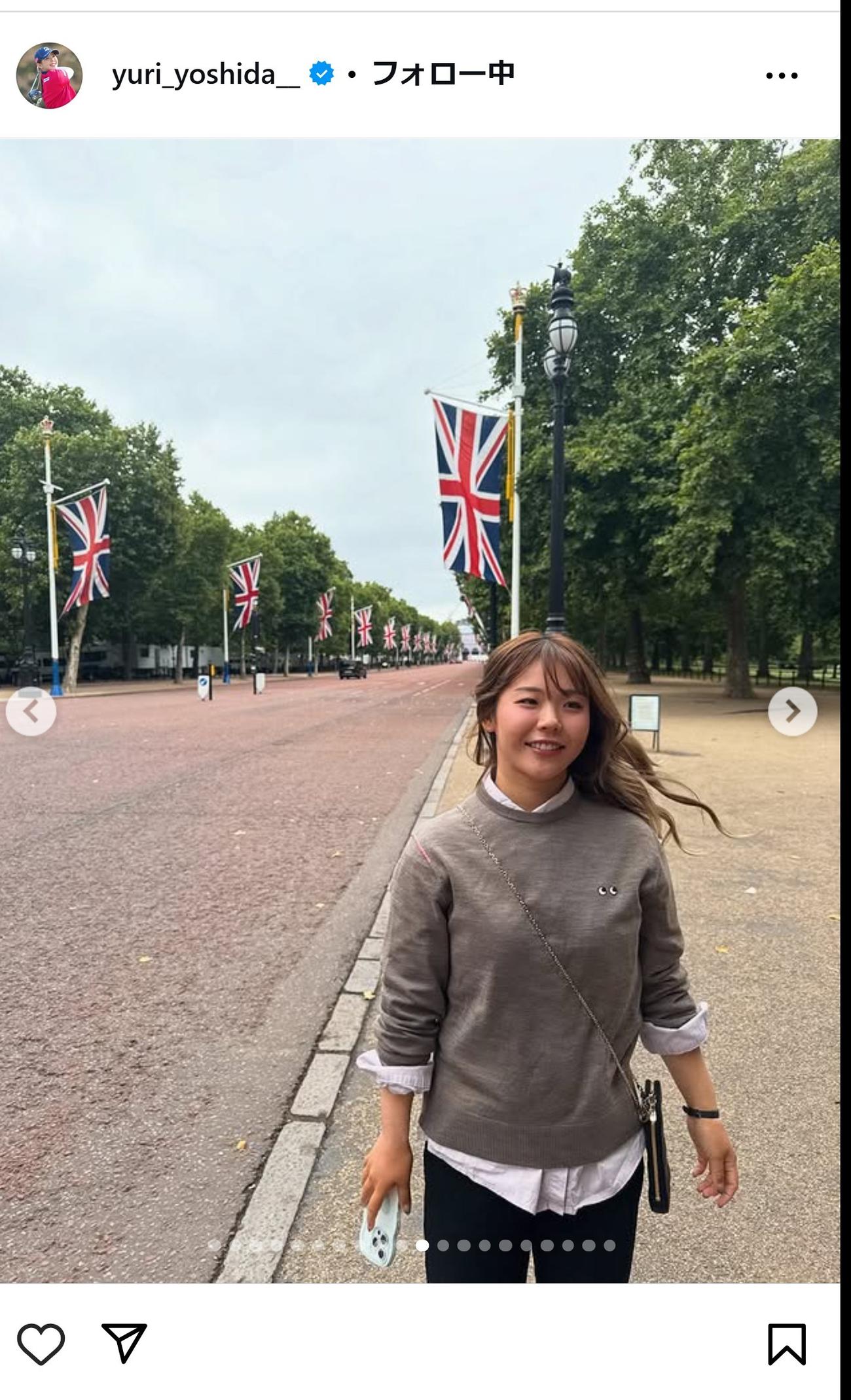 吉田優利のインスタグラムから