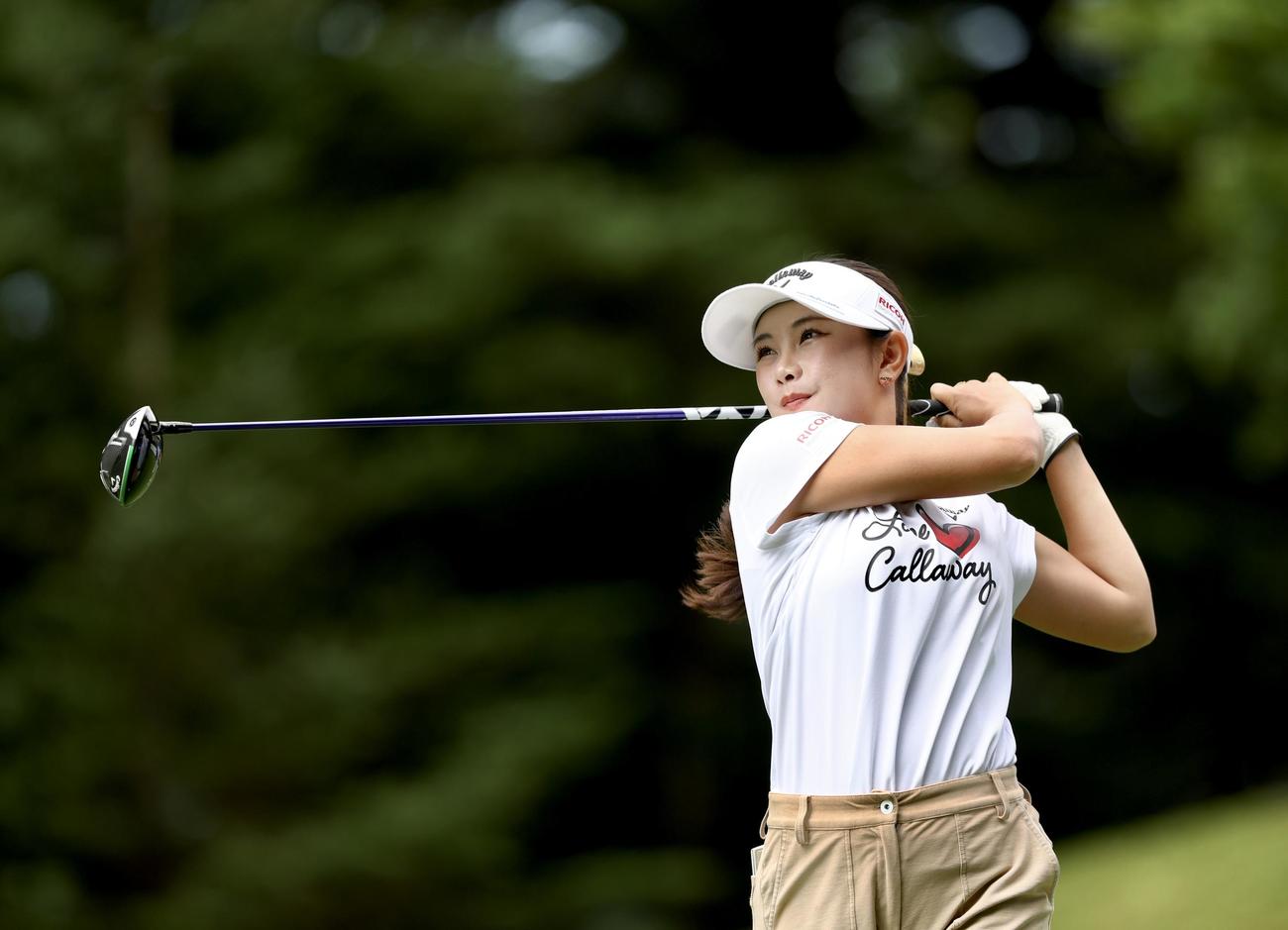 プロアマ戦に臨む河本（撮影・河田真司）