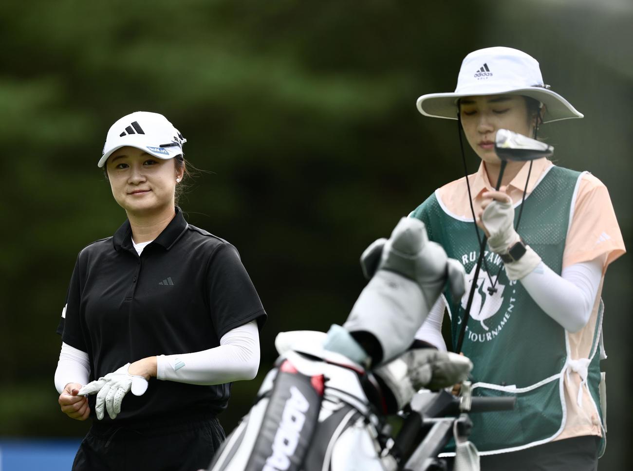 プロアマ戦に臨む森田（撮影・河田真司）