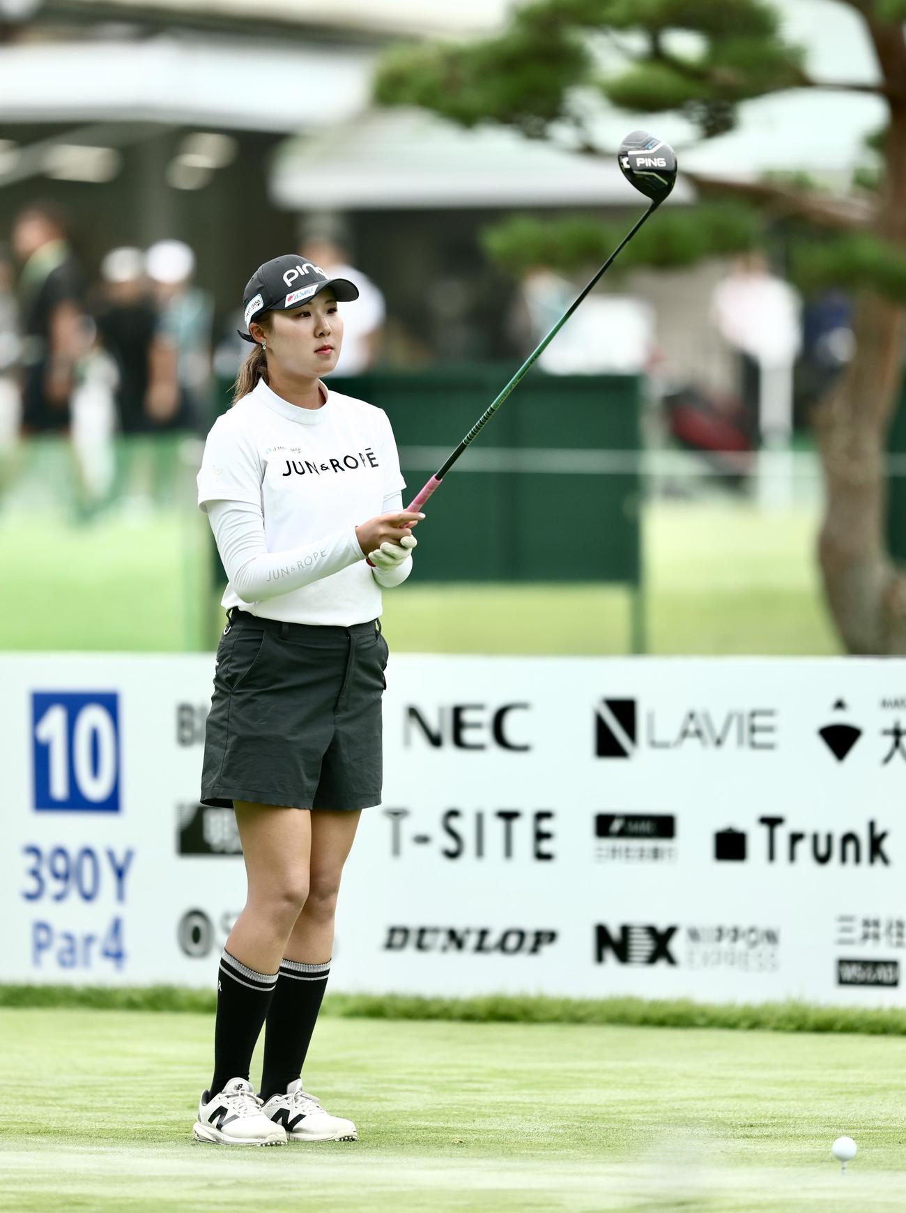 プロアマ戦に臨む高野（撮影・河田真司）