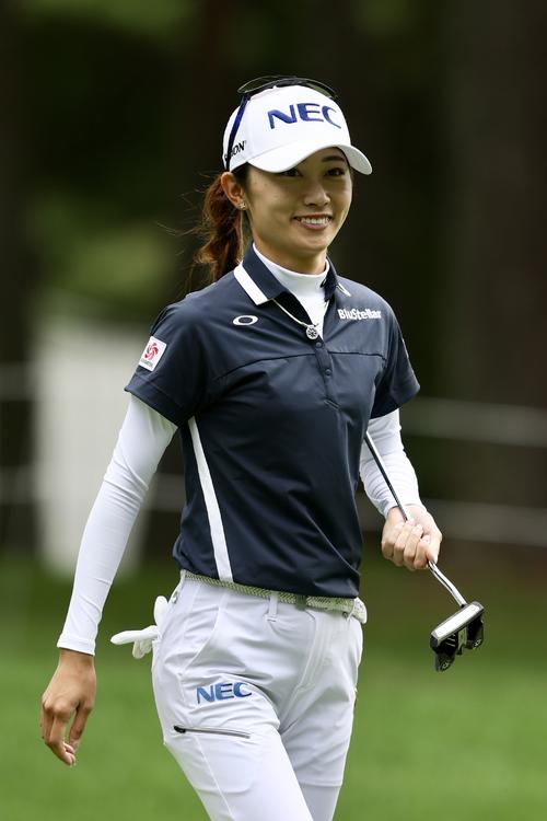 プロアマ戦に臨む安田（撮影・河田真司）