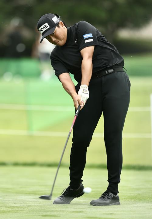 プロアマ戦に臨む工藤（撮影・河田真司）