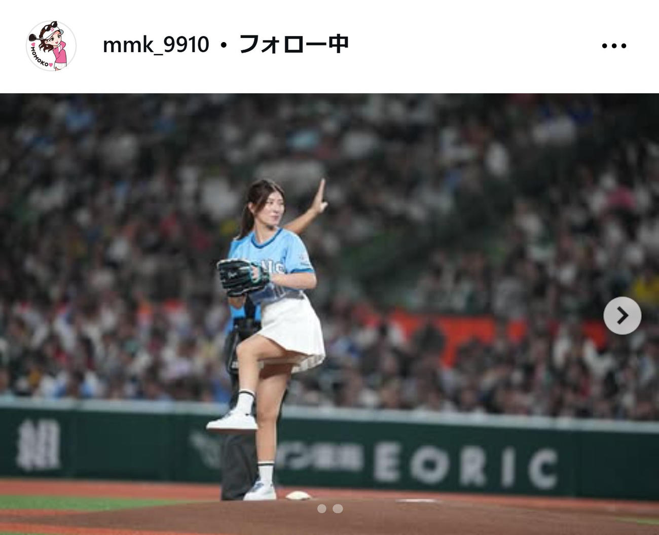 植手桃子のインスタグラムから