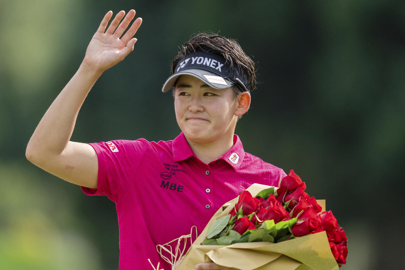 米女子ポートランド・クラシックでツアー初優勝を果たした岩井明愛（AP）