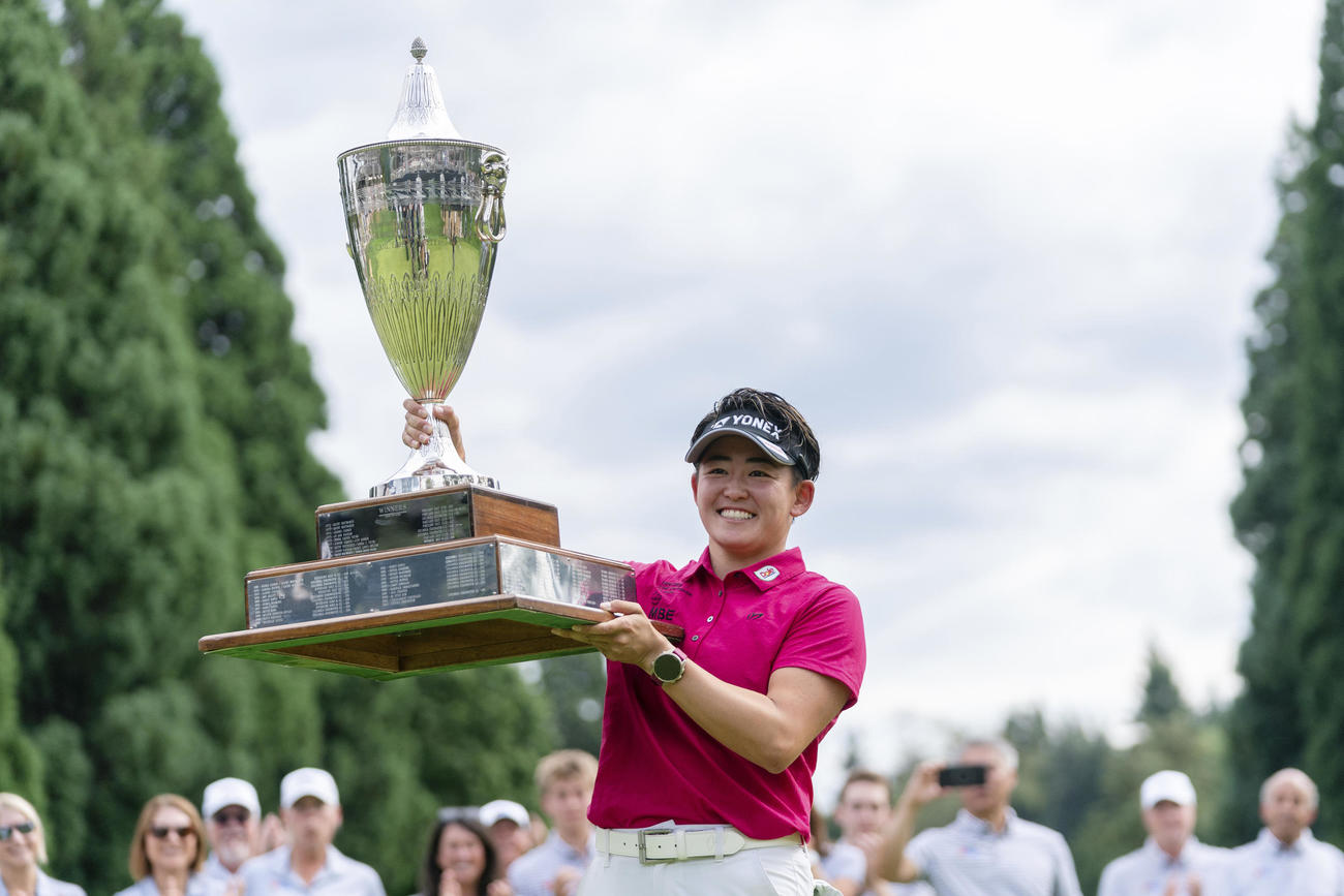 米女子ポートランド・クラシックでツアー初優勝を果たした岩井明愛（AP）