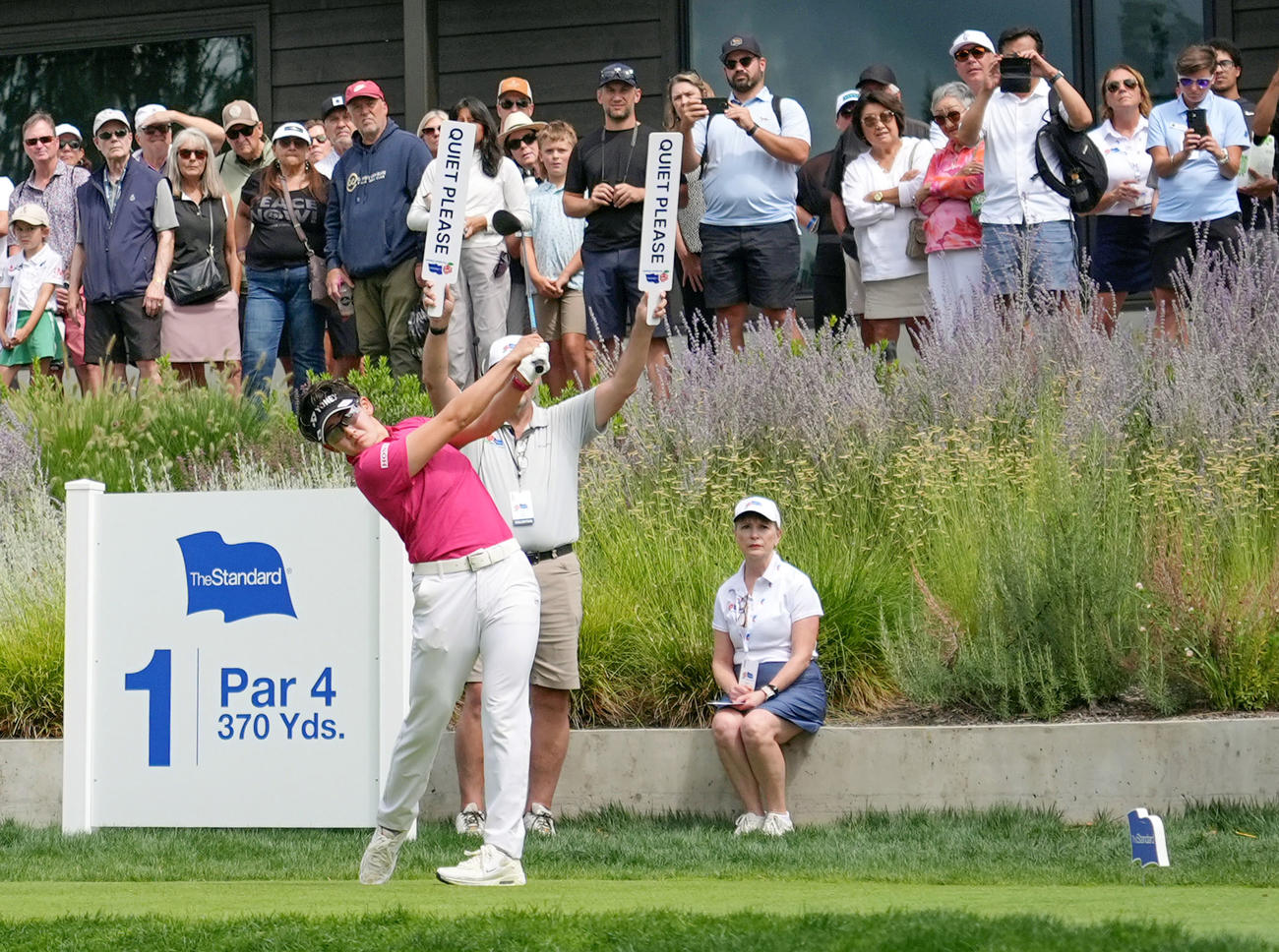 米女子ゴルフのポートランド・クラシックで、通算24アンダーでツアー初優勝を果たした岩井明愛（共同）