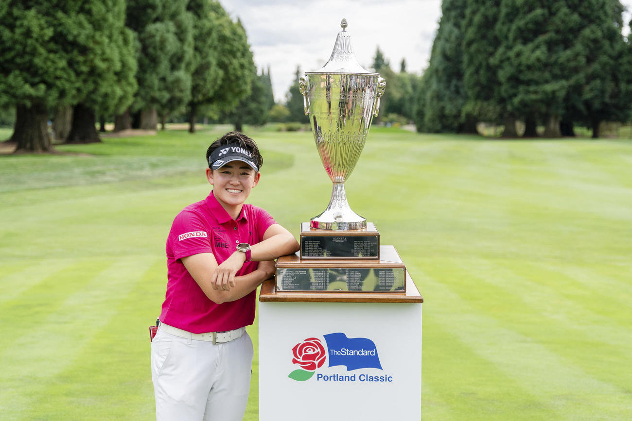 米女子ポートランド・クラシックでツアー初優勝を果たした岩井明愛（AP）