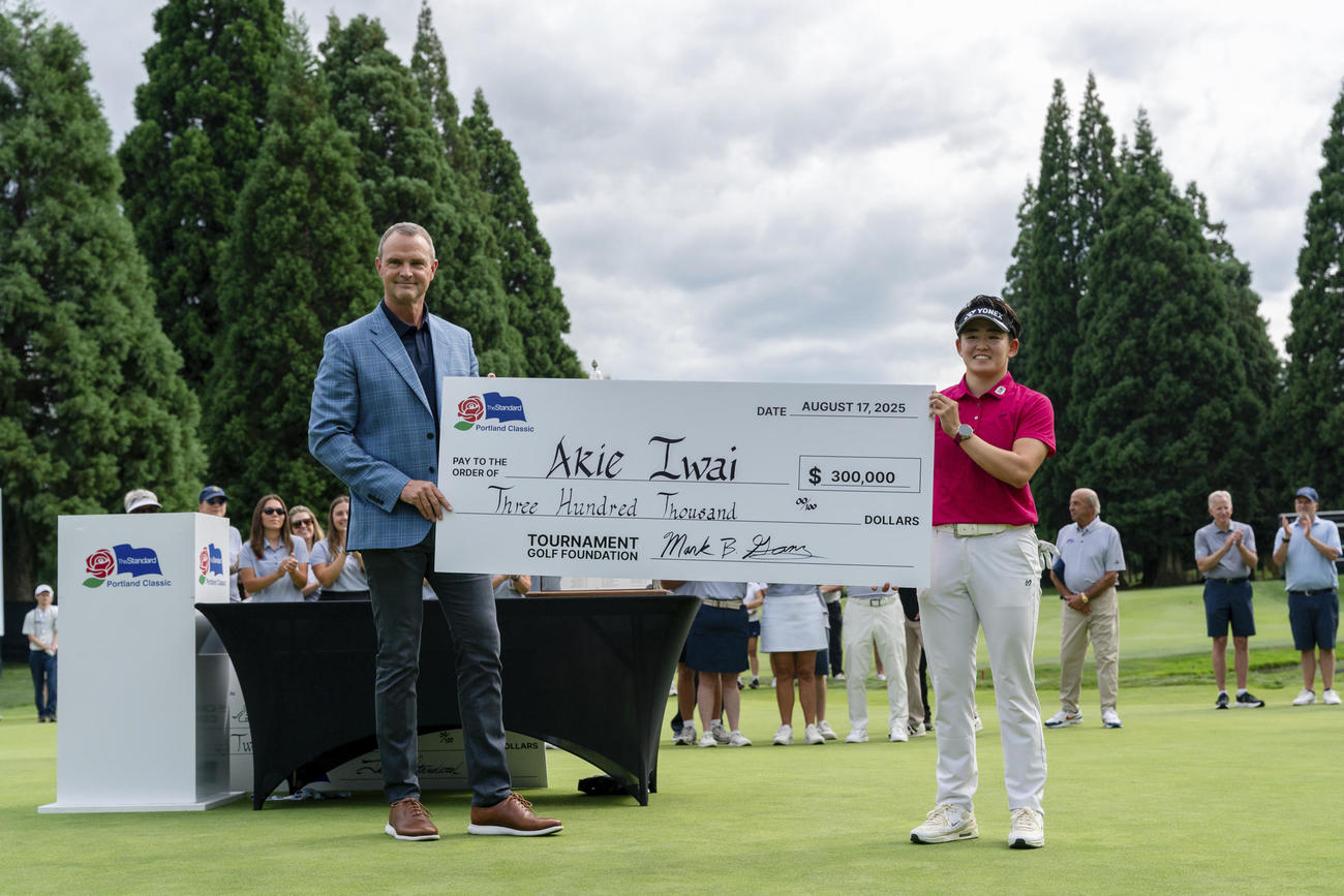 米女子ポートランド・クラシックでツアー初優勝を果たした岩井明愛（AP）