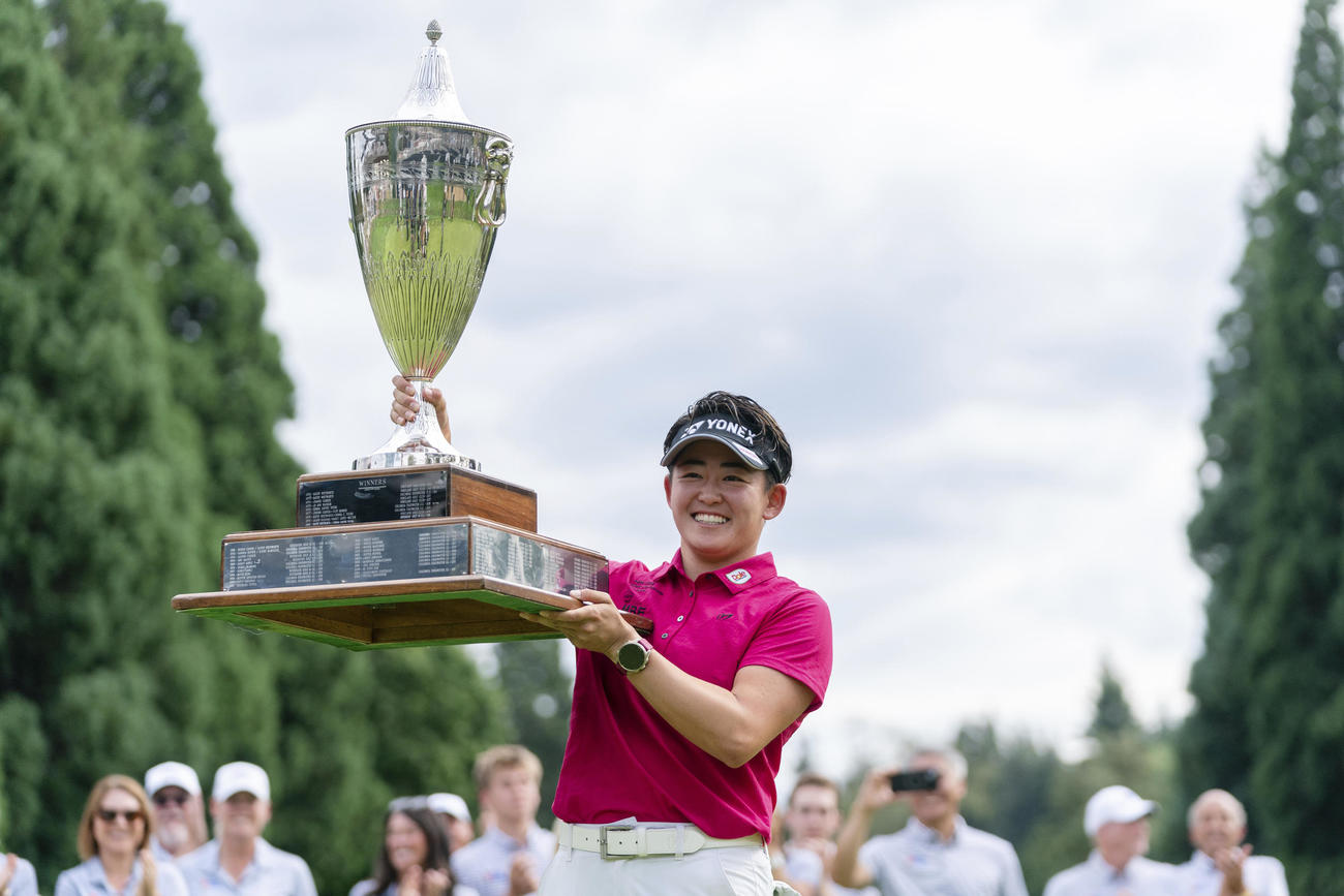 米女子ポートランド・クラシックでツアー初優勝を果たした岩井明愛（AP）