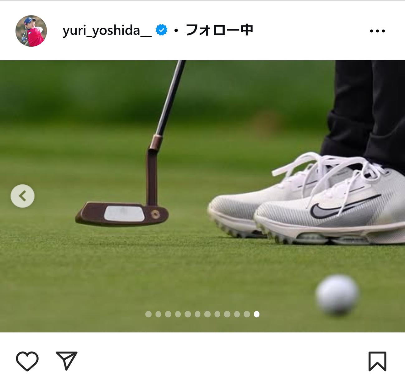 吉田優利のインスタグラムから
