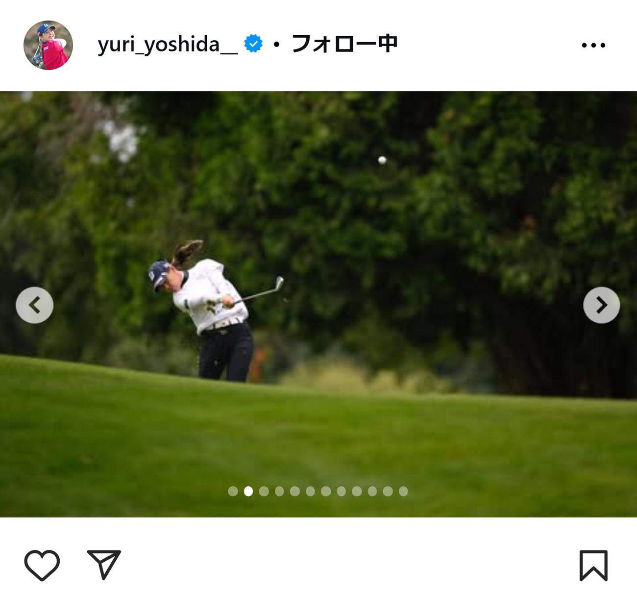 吉田優利のインスタグラムから