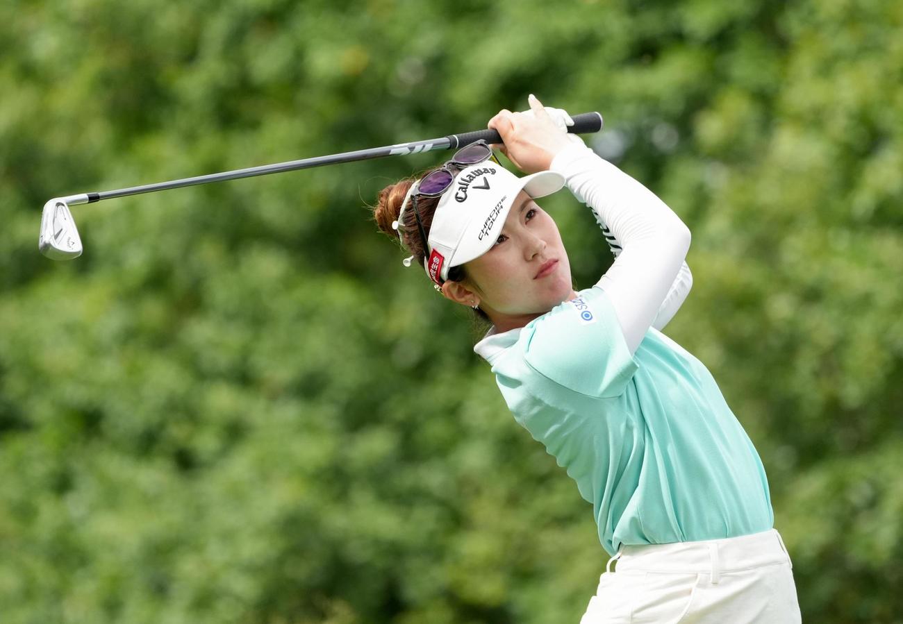 最終ラウンド、通算3アンダーで27位の西村優菜（共同）