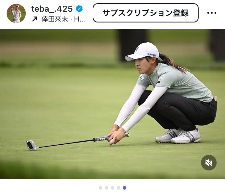 女子プロゴルファー馬場咲希のインスタグラムより（画像はスクリーンショット）
