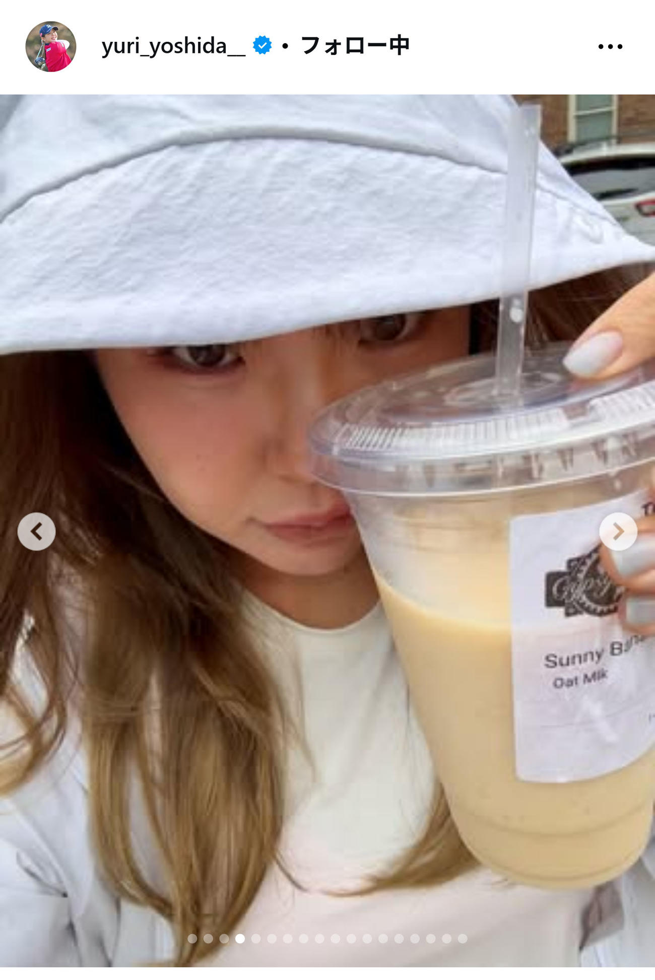 吉田優利のインスタグラムから