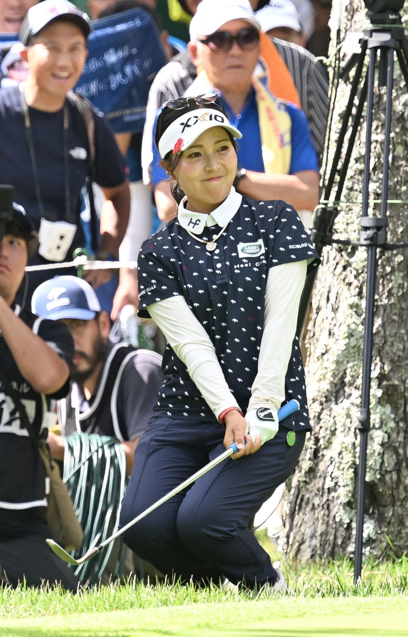 ソニー日本女子プロゴルフ選手権大会　最終日、6番でバーディを決める青木瀬令奈（撮影・千葉一成）
