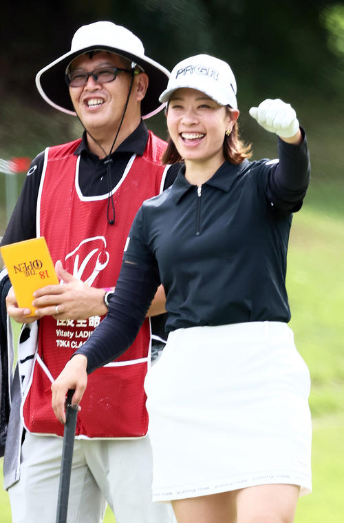 プロアマ戦で調整する森田理（撮影・上山淳一）
