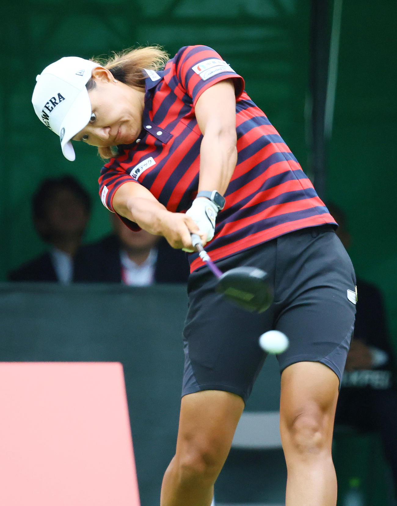 ドライビング女王コンテストに出場した野沢（撮影・上山淳一）