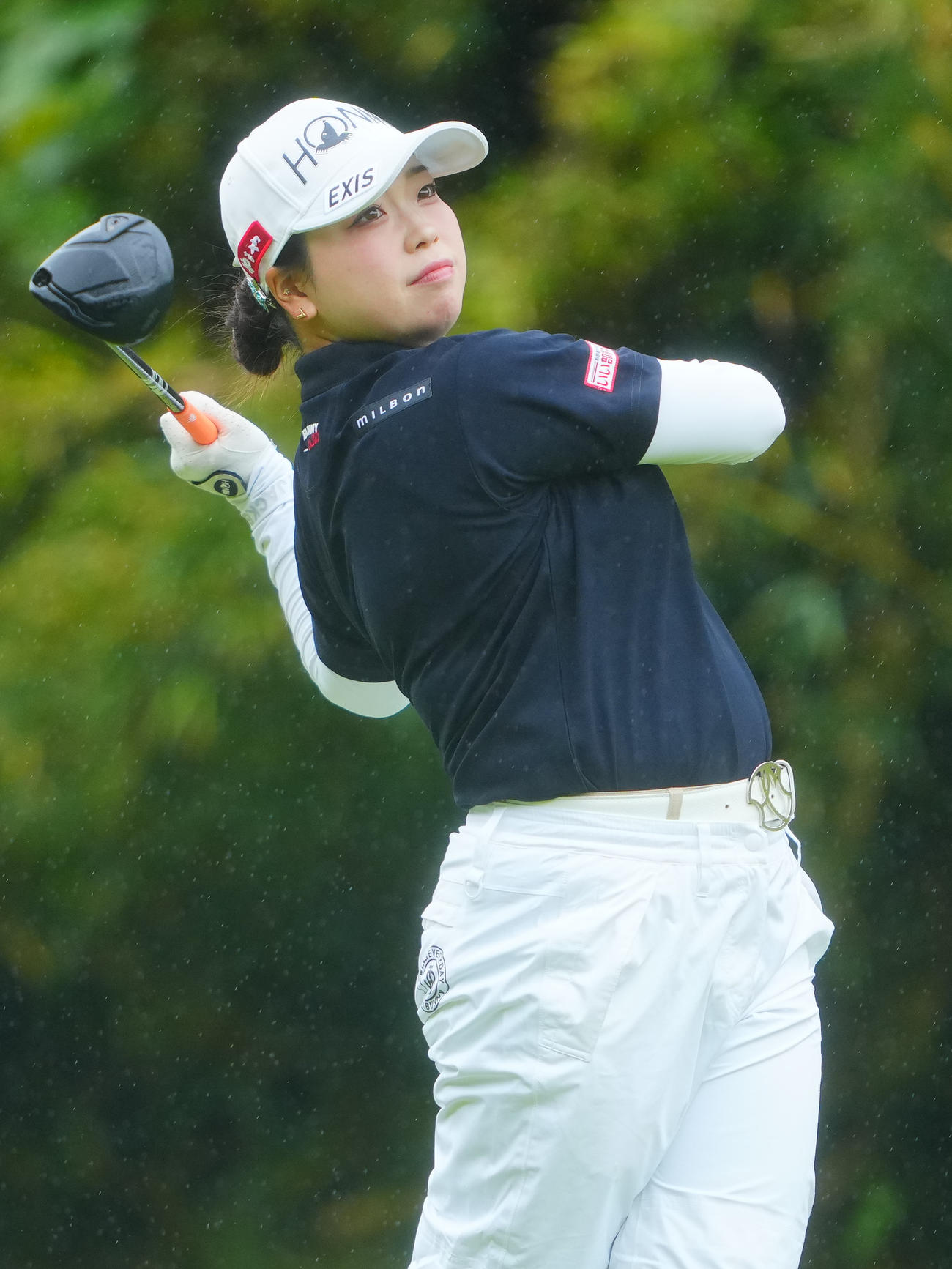 3番、ティーショットを放つ後藤（撮影・垰建太）