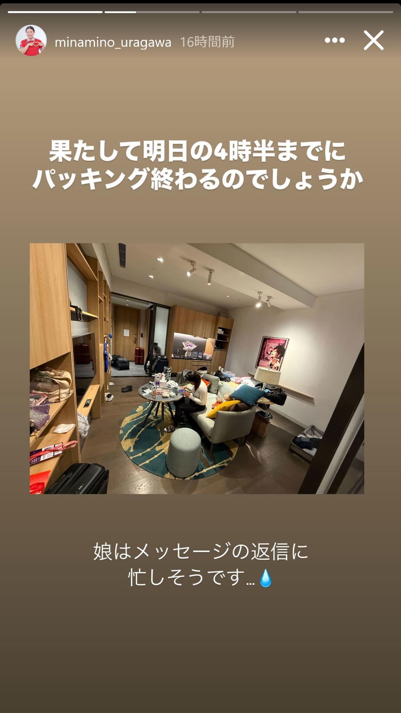 勝みなみ母のインスタグラムから