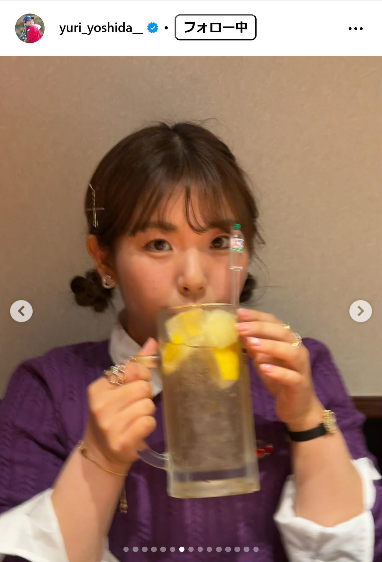 吉田優利のインスタグラムから