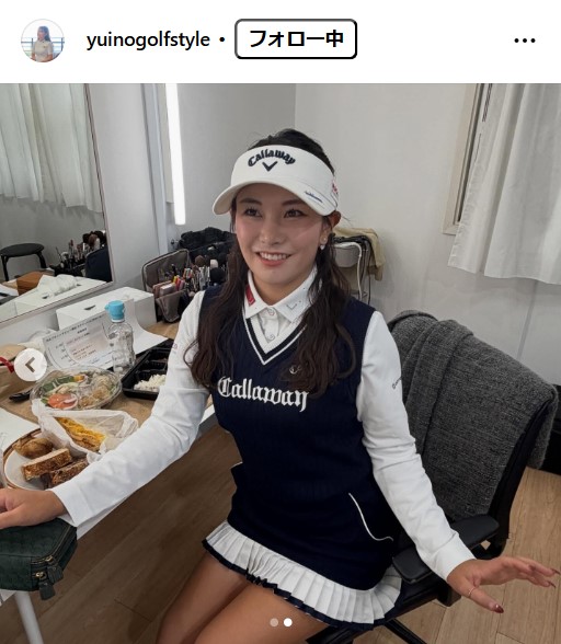 インスタグラム河本結のゴルフコーデ集から