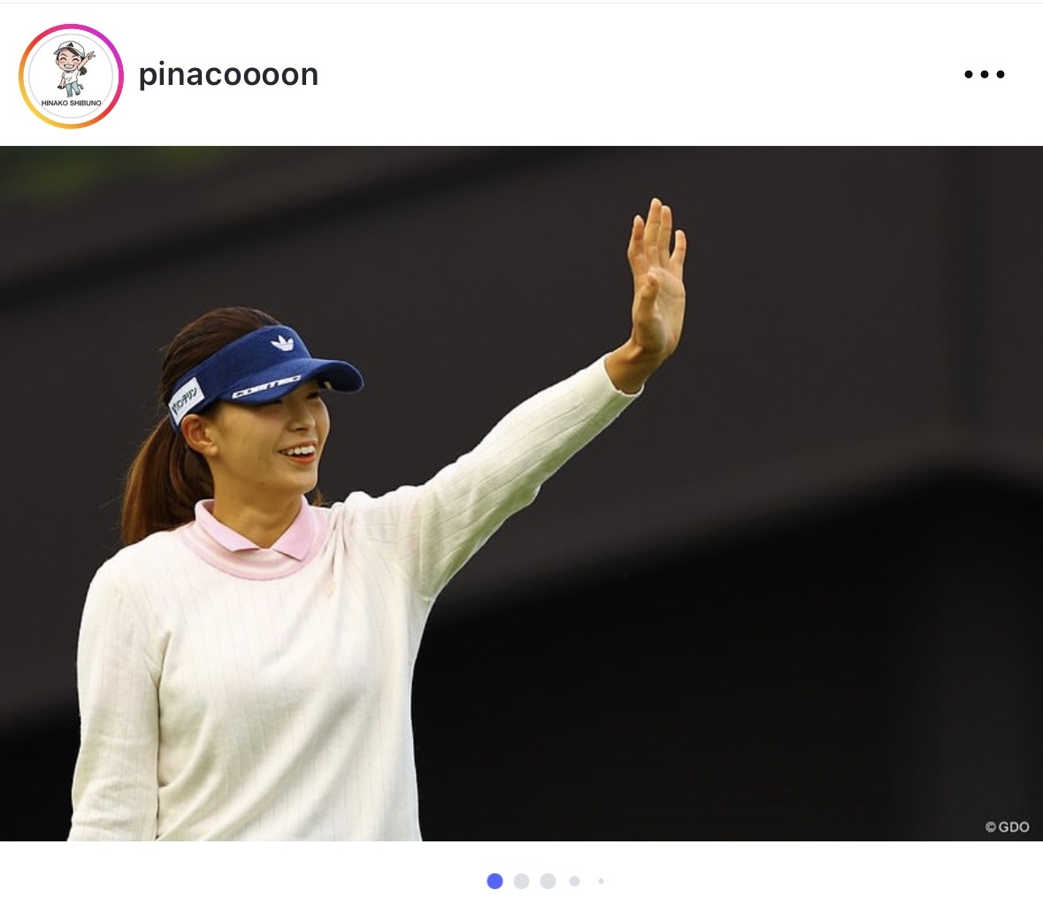 渋野日向子のインスタグラムから