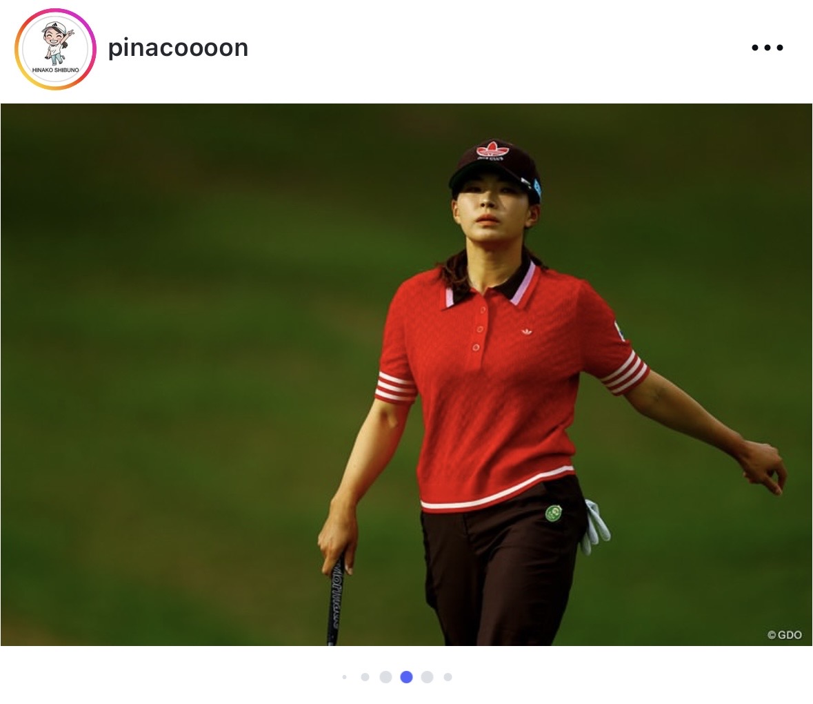 渋野日向子のインスタグラムから