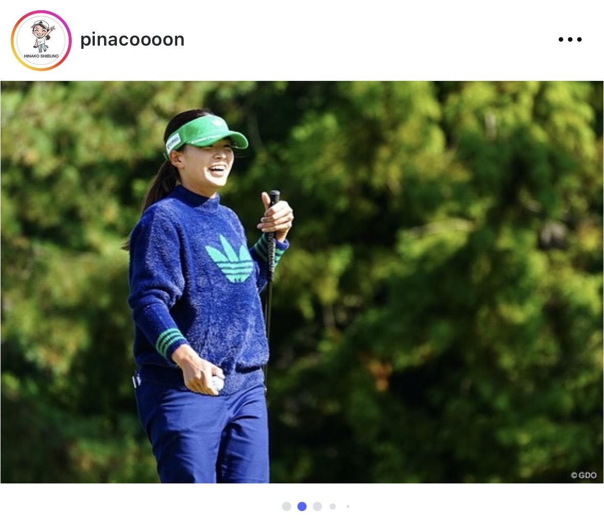 渋野日向子のインスタグラムから