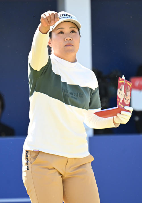 1番、風を読む畑岡奈紗（撮影・和賀正仁）