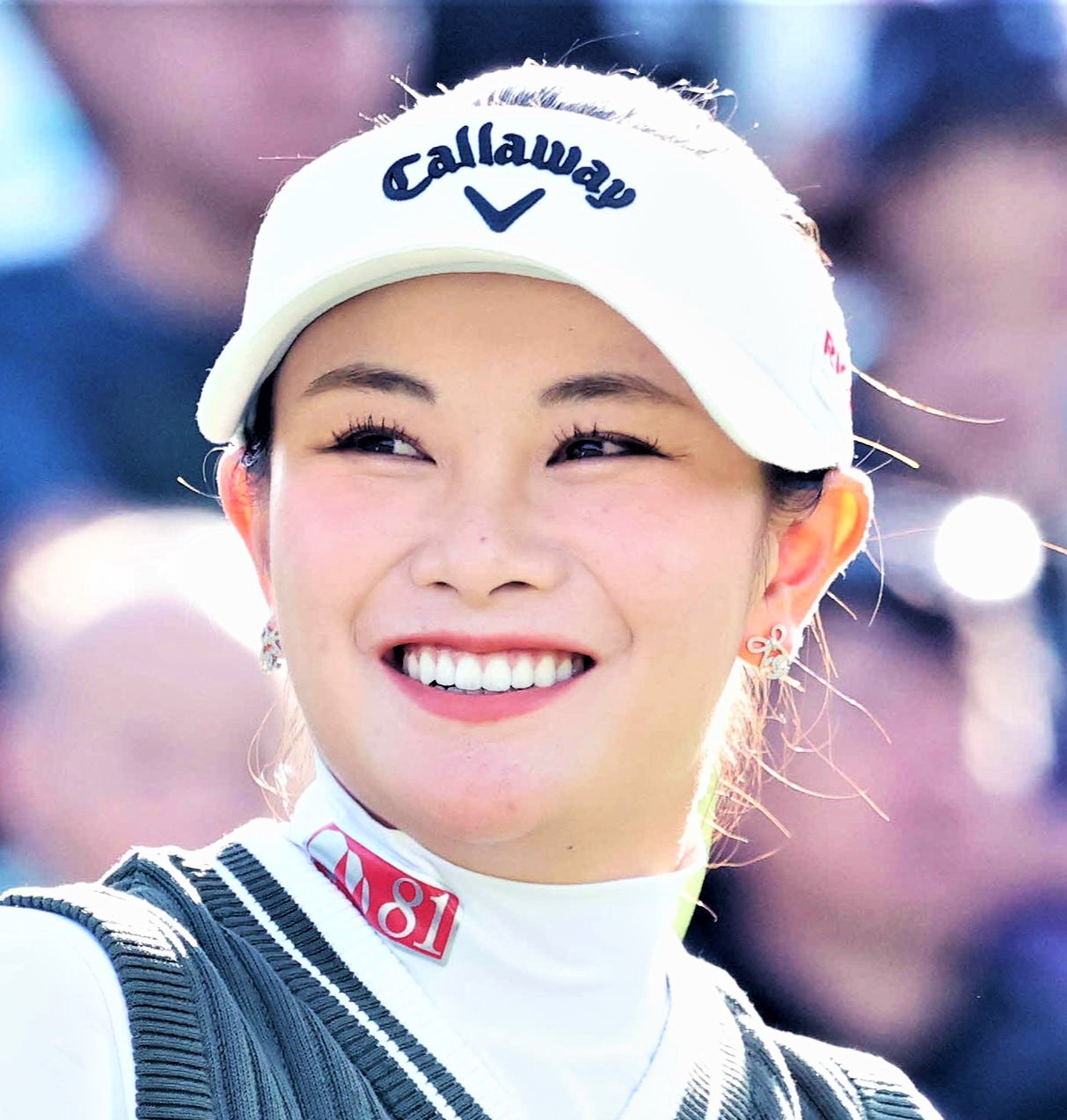 女子ゴルファーの河本結（2025年10月撮影）
