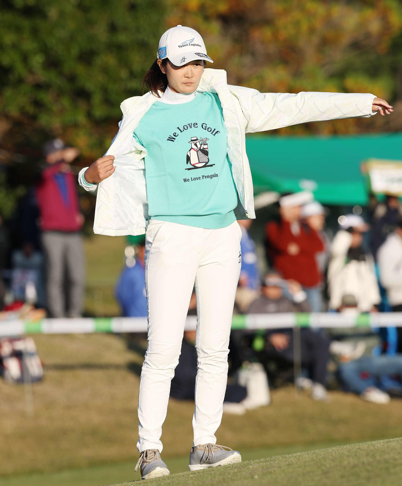 2日目を終えた神谷そら（撮影・宮地輝）