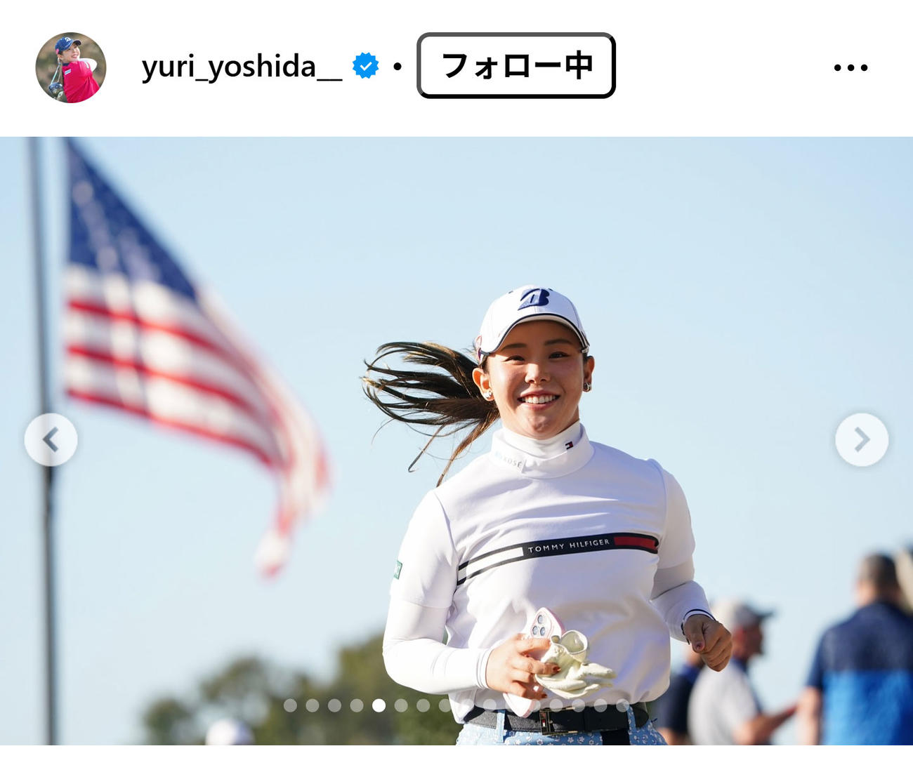 吉田優利のインスタグラムから