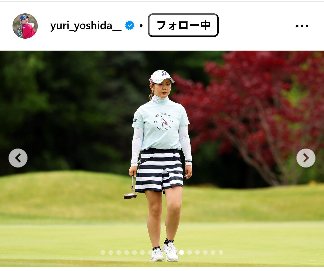 吉田優利のインスタグラムから