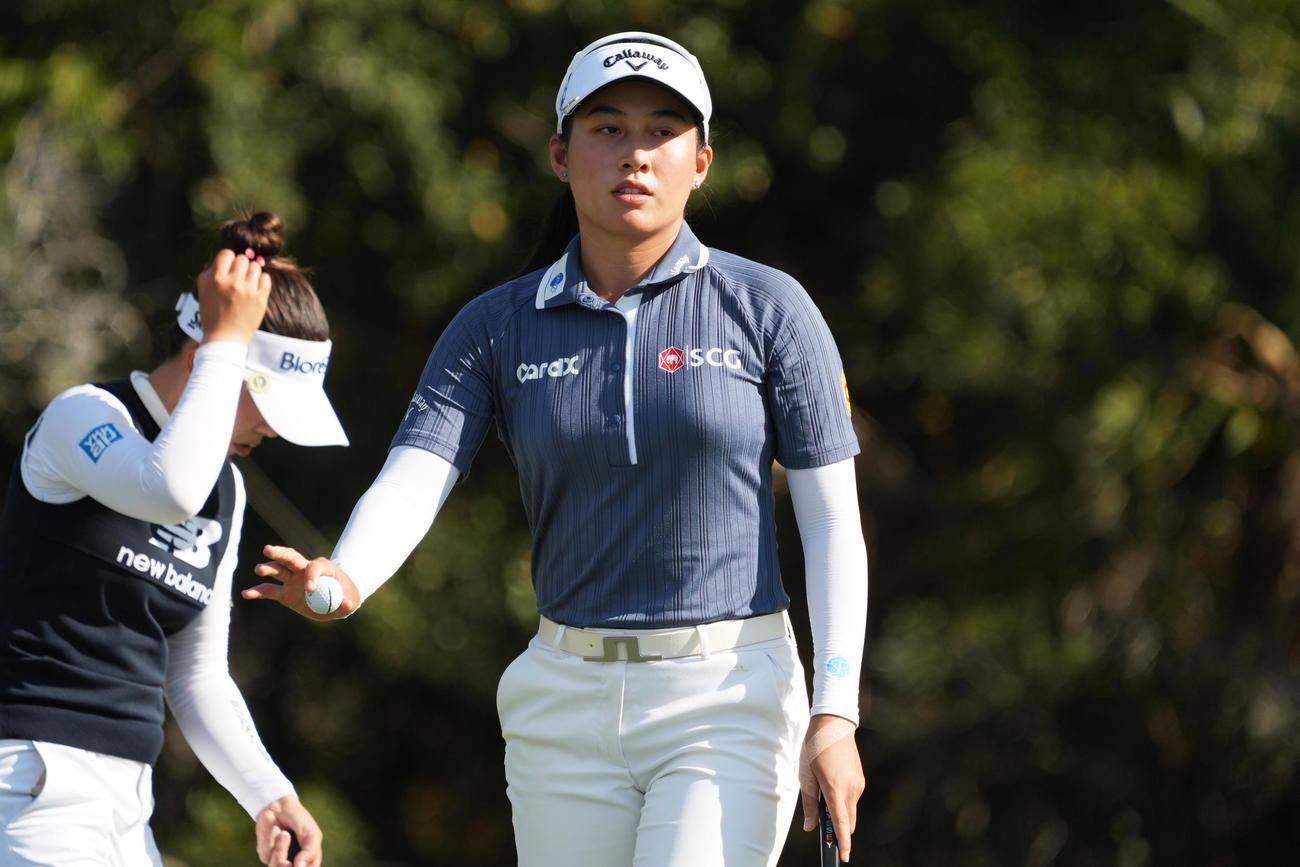 山下美夢有と同組でまわったジーノ・ティティクル（AP)